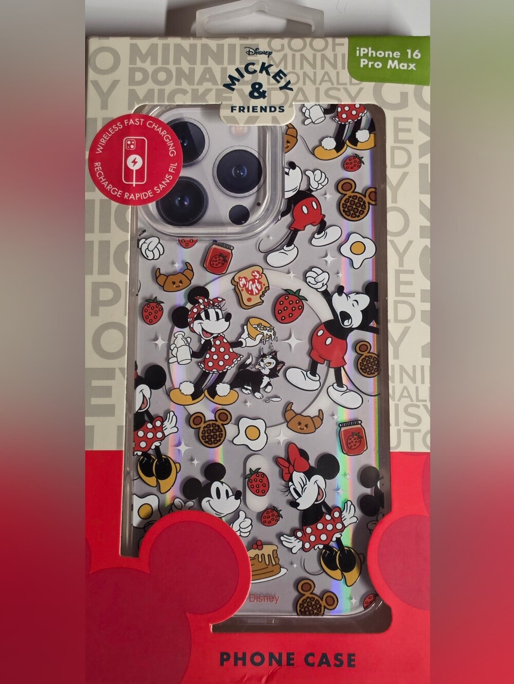 Disney Clear Holographic Mickey & Minnie Phone Case